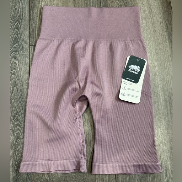 Roots Pink Sculpted Ribbed Bike Shorts - Picture 2 of 4